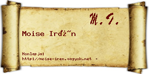 Moise Irén névjegykártya